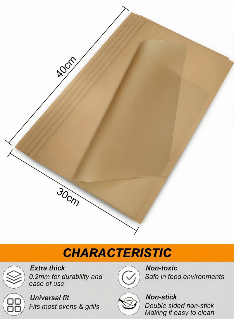 BELANO Parchment Paper Baking Sheets, Non-stick Unbleached Baking Paper, Waterproof and Oil-proof Oven Liners, for Air Fryer and Steamer, 30x40 cm, 200 Sheets - Image 2